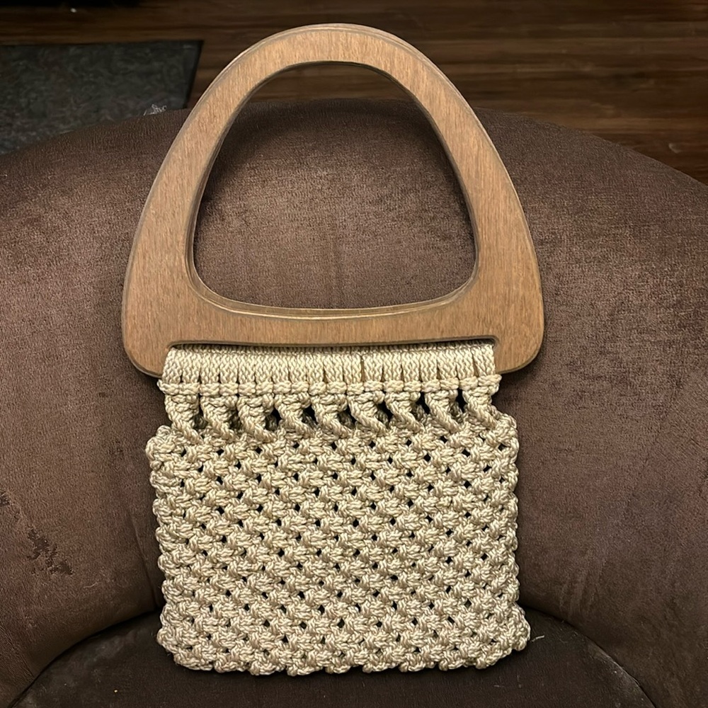 Vintage macrame’ 70’s boho purse